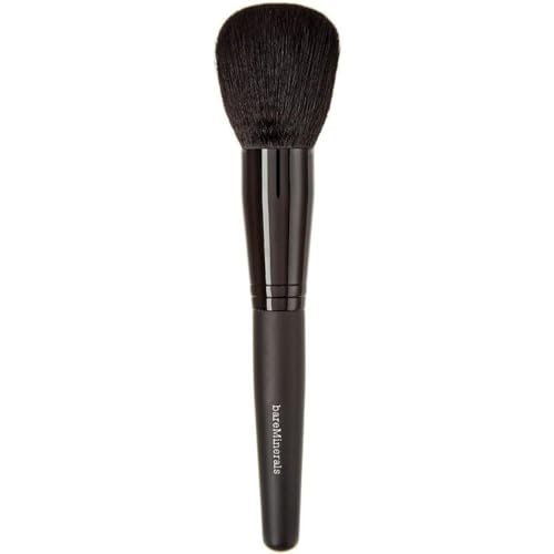 bareMinerals Supreme Finisher Makeup Powder Brush with Synthetic Fibers, For Applying Setting Powders, Highlighters + Bronzers, Vegan Blending Brush
