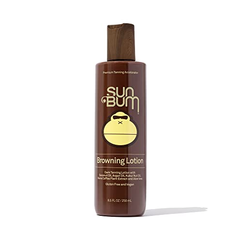 Sun Bum Browning Lotion | Vegan and Hawaii 104 Reef Act Compliant (Octinoxate & Oxybenzone Free) Sun Tanning Cream with Aloe Vera | 8.5 oz