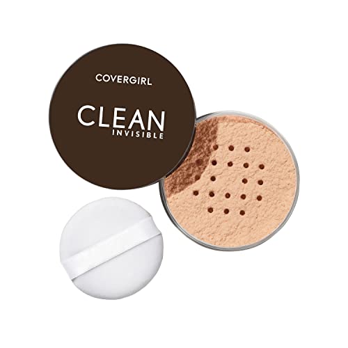 COVERGIRL Clean Invisible Loose Powder – Loose Powder, Setting Powder, Vegan Formula – Translucent Light, 20g (0.7 oz)