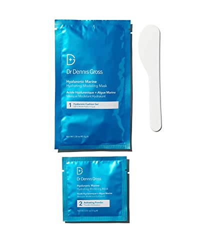 Dr Dennis Gross Hyaluronic Marine Modeling Mask: for Dehydrated Skin, Dull Complexion & Fine Lines and Wrinkles, 4 Treatments