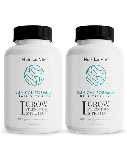 Hair La Vie Clinical Formula Hair Vitamins Capsule with Biotin and Saw Palmetto - Healthy Hair and Whole-Body Wellness (2-Pack)