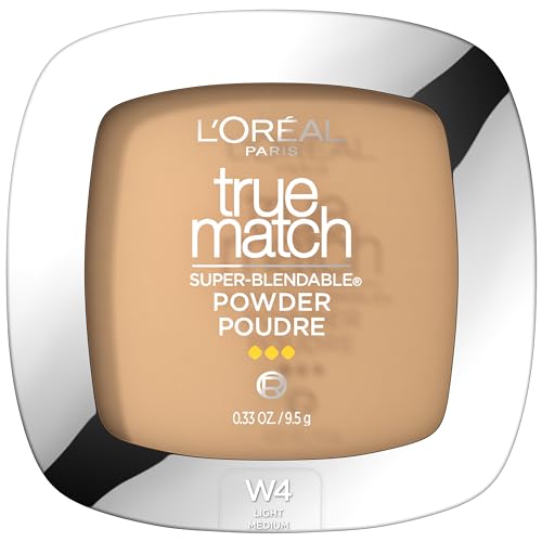 L’Oreal Paris True Match Super Blendable Oil Free Foundation Powder, W4 Light Medium, 0.33 oz, Packaging May Vary