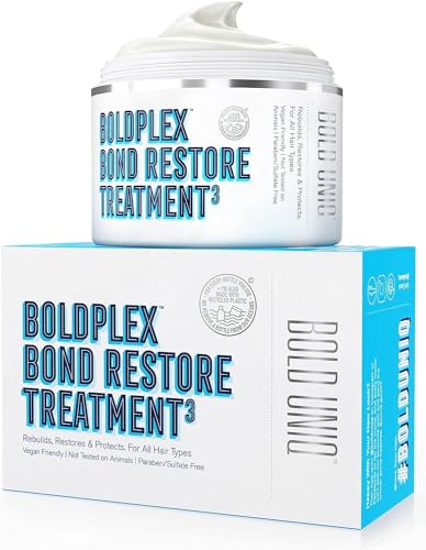 BoldPlex 3 Hair Mask – Deep Conditioner Protein Treatment for Dry, Damaged Hair – Conditioning Moisturizer Products for Curly, Bleached, or Frizzy Hair – Vegan & Cruelty Free – 6.76 Fl Oz