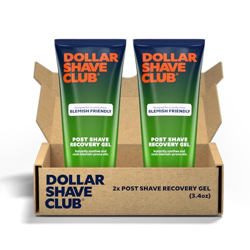 Dollar Shave Club | Blemish Friendly Post Shave Recovery Gel 2ct. | A Soothing and Cooling Post Shave Balm Suitable for Blemish Prone Skin, Moisturizing Aftershave Lotion with Antioxidants & Vitamins