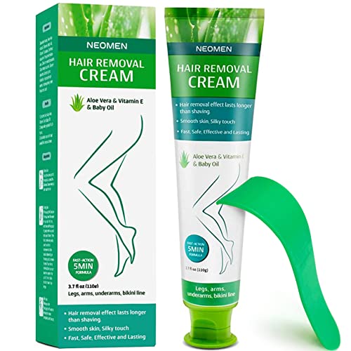Hair Removal Cream - Skin Friendly Depilatory Cream - Fast and Effective Body Hair Removal Cream - Painless Flawless Hair Remover Cream For Women and Men (green MKR)