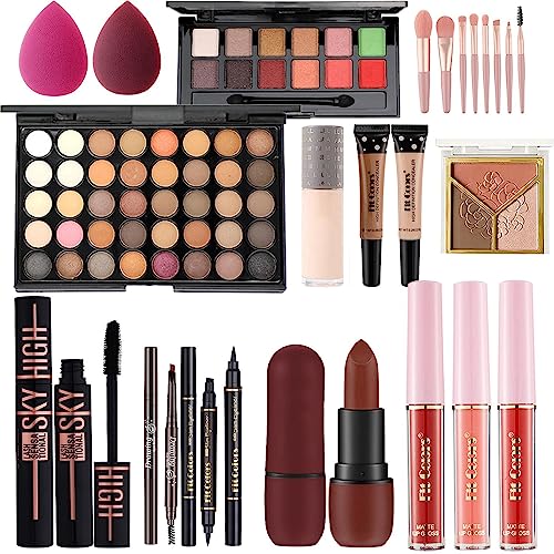 All in One Makeup Kit Portable Makeup Kit for Women Full Kit, Professional Makeup Kit, Multipurpose Womens Makeup Set for Beginners and Professionals
