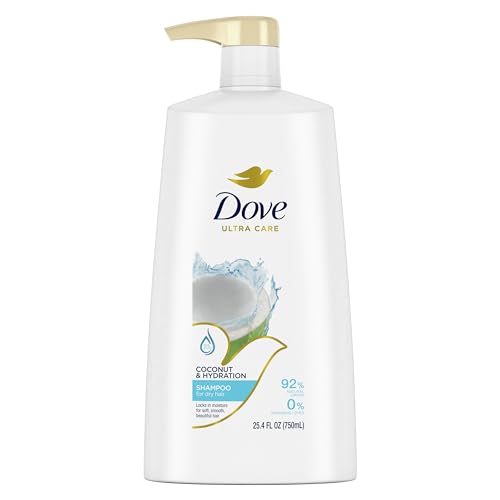 Dove Ultra Care Shampoo Coconut and Hydration for Dry Hair Shampoo with Oil Blend of Coconut, Jojoba & Sweet Almond 25.4 oz