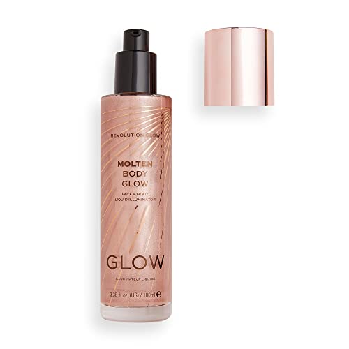 Makeup Revolution, Molten Body Glow, Rose Gold, 100ml