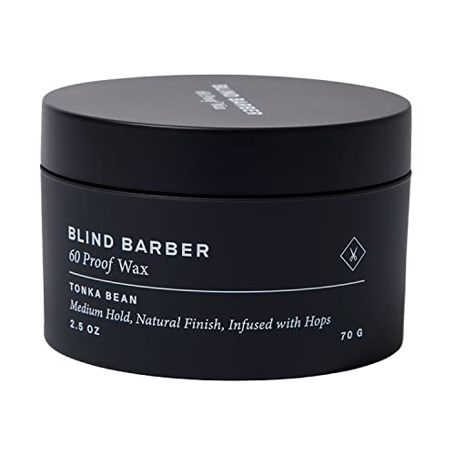 Blind Barber 60 Proof Wax – Matte Styling Wax for Men – Medium Hold, Workable Matte Texture with Volumizing Hops Extract – Water Based & Free of Greasy Oils (2.5oz / 70g)
