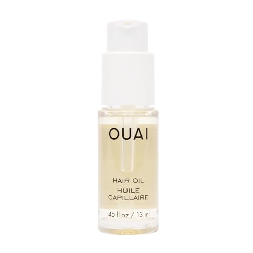 OUAI Hair Oil – Hair Heat Protectant Oil for Frizz Control – Adds Hair Shine and Smooths Split Ends – Color Safe Formula – Paraben, Phthalate and Sulfate Free (0.45 oz)