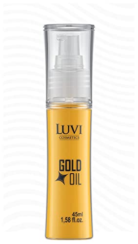 LUVI COSMETICS Tip Repair Gold Oil Blow-Dry Finisher - Concentrated Hair Beautification Care, Hydration, Shine Intensifier, Volume Reduction, 1.58 fl oz | 45 ml