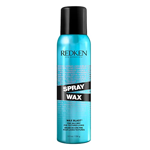Redken Spray Wax Invisible Texture Mist | For All Hair Types | High Impact Finishing Spray-Wax | Adds Volumizing Body & Dimension With A Satin-Matte Finish | Medium Control | 5.5 Oz