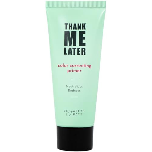 Elizabeth Mott Thank Me Later Color Correcting Face Primer w Niacinamide, Neutralizes Uneven Skin Tone and Facial Redness – Grips Makeup for Long-Lasting Wear and a Hydrating Glow – Cruelty-Free, 30g