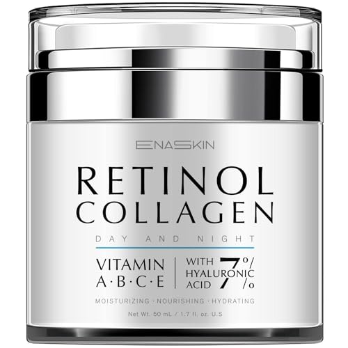 EnaSkin Retinol Cream for Wrinkles: Face Collagen Cream for Tightening Skin - Anti Aging Facial Moisturizer Day and Night for Women and Men 1.7 Fl OZ