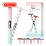 Red-Light-Therapy，Led Facial Light Therapy 7 Colors Eye Beauty Wand Face Massager Red for Skincare & Blue Rejuvenation Tool
