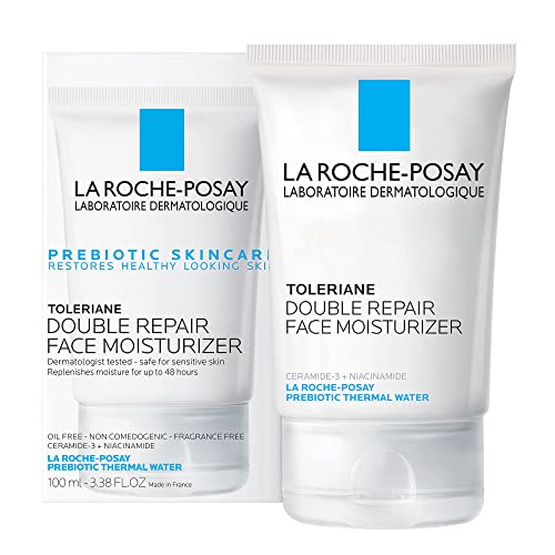 La Roche-Posay Toleriane Double Repair Face Moisturizer, Daily Moisturizer Face Cream with Ceramide and Niacinamide for All Skin Types, Oil Free, Fragrance Free