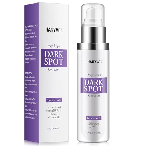 HANYWIL Dark Spot Remover for Face and Body, Dark Spot Corrector Glow Serum, Skin Brown Spot Remover, Skin Care Face Cream, Sun Spot Remover, Age Spot Corrector, Rapid Tone Repair Retinol (1.7 Fl Oz)