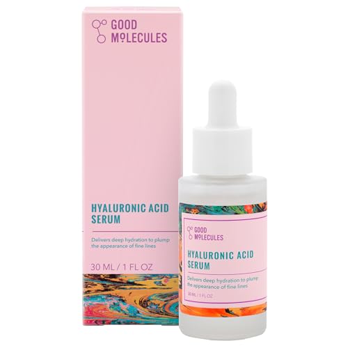 Good Molecules Hyaluronic Acid Serum – Hydrating, Non-greasy formula to Moisturize, Plump – 1% HA, Anti-aging, Water-Based Skincare for Face