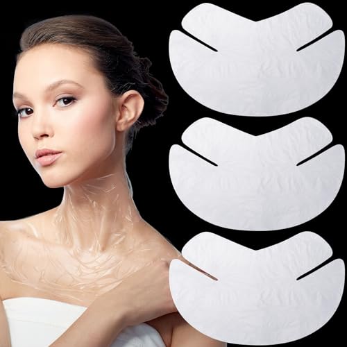 HINZIC 200pcs Disposable Neck Wrinkle Mask for Lock in Moisture, Wrapped Cling Mask Cover Film Patches Moisturizer for Anti Ageing Skin Care