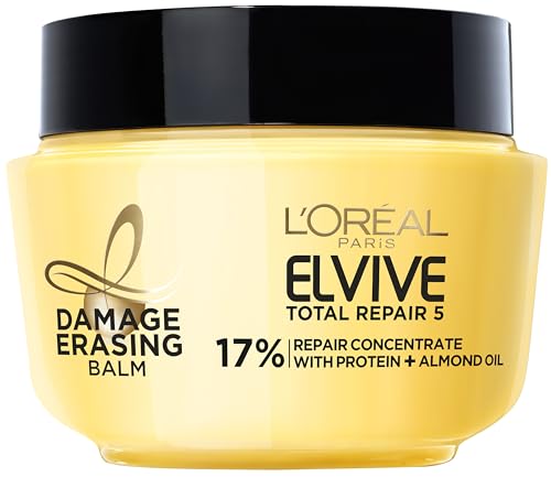 L'Oreal Paris Elvive Total Repair 5 Damage-Erasing Balm with Almond and Protein, 8.5 Ounce