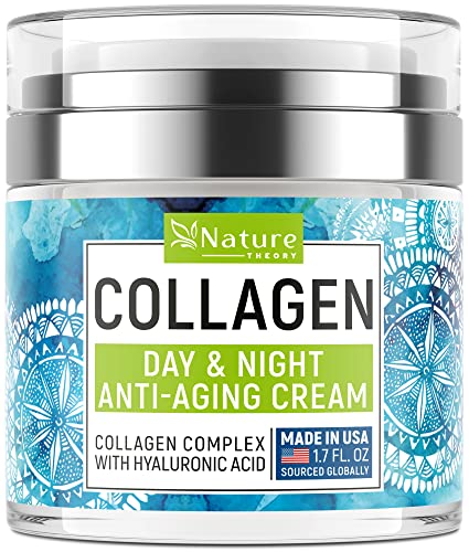 Face Moisturizer Collagen Retinol Cream with Hyaluronic Acid – Day & Night Cream – Skin Tightening Cream for Face – Anti Aging Face Cream – 1.7oz
