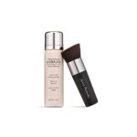 MagicMinerals AirBrush Foundation by Jerome Alexander – 2pc Set with Airbrush Foundation and Kabuki Brush – Spray Makeup with Anti-aging Ingredients for Smooth Radiant Skin (Medium)