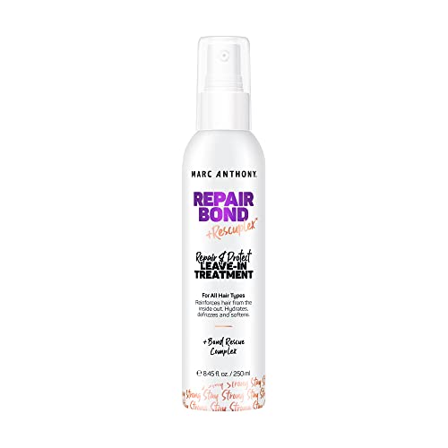 Marc Anthony Repairing Leave-In Treatment, Repair Bond +Rescuplex - Repairs, Strengthens & Maintains Bonds within Hair - Eliminates Frizz, Flyaways & Reduce Breakage - Dry & Damaged Hair