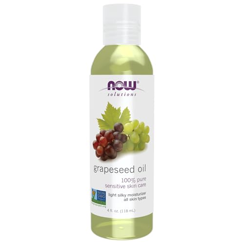 NOW Solutions, Grapeseed Oil, Skin Care for Sensitive Skin, Light Silky Moisturizer for All Skin Types, 4-Ounce