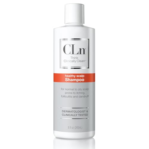 CLn® Shampoo – Clarifying Formula with Salicylic Acid, For Normal to Oily Scalp Prone to Folliculitis, Dandruff, Itchy & Flaky Scalp, Fragrance-Free & Paraben-Free, 8 fl. oz.