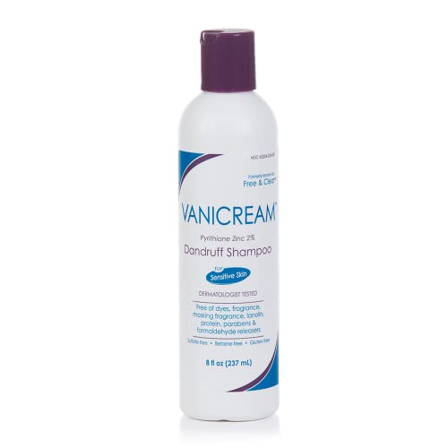 Vanicream Dandruff Shampoo – pH Balanced Mild Formula Effective For All Hair Types and Sensitive Scalps – Free of Fragrance, Lanolin, and Parabens – 8 Fl Oz
