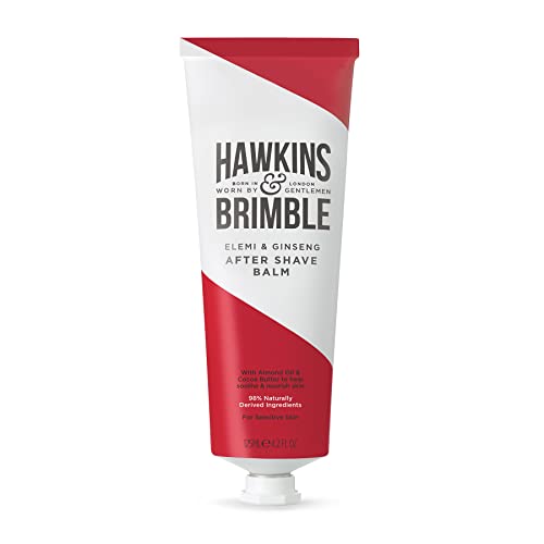 Hawkins & Brimble After Shave Balm for Men, 125 ml / 4.2 fl oz. – Post Shaving Cocoa, Almond & Olive Oil Moisturising Skin Protection | Premium British Grooming & Skincare