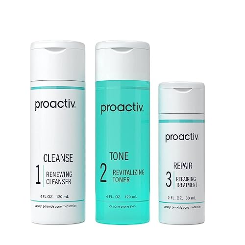 Proactiv 3 Step Acne Treatment - Benzoyl Peroxide Face Wash, Repairing Acne Spot Treatment for Face And Body, Exfoliating Toner - 60 Day Complete Acne Skin Care Kit, Multicolor