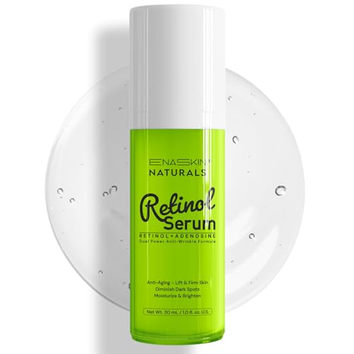 Anti Aging Retinol Facial Serum: Enaskin Naturals Serum for Face - Wrinkles Reducer Treatment with Retinol & Collagen & Hyaluronic Acid & Nicotinamide, Brightening & Firming Skincare Lotion