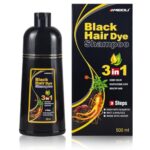 Ivnil Meidu Black Hair Dye Shampoo 3 in 1 for Women & Men 100% Gray Hair Coverage – Herbal Ingredients -Champu Con Tinte Para Canas