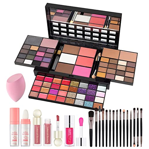 74 Colors Makeup Kit - Makeup Sets - Makeup palettes with 36 Eyeshadow - All in One Makeup Kit for Women and Girls Full Kit for Valentine's Day Gifts