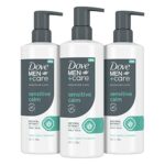 DOVE MEN + CARE Advanced Care Face + Body Cleanser Sensitive Calm 3 Count for Sensitive Skin Body Wash with Natural Extract Aloe Vera 16.9 oz