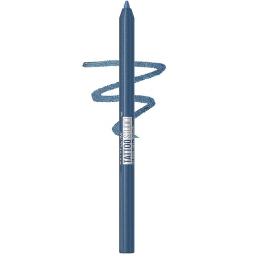 MAYBELLINE Tattoo Studio Sharpenable Eyeliner Pencil, 36 Hour Wear, Waterproof, Navy Bling, 1 Count