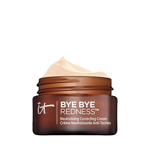 IT Cosmetics Bye Bye Redness, Transforming Light Beige – Neutralizing Color-Correcting Cream – Reduces Redness – Long-Wearing Coverage – With Hydrolyzed Collagen – 0.37 fl oz