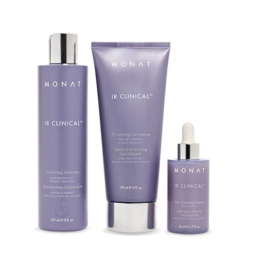 MONAT IR Clinical System Haircare Kit – Advanced Hair Restoration Kit with Effective Hair Strengthening Formula – Complete Hair Growth System with Shampoo Conditioner & Serum