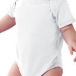 RABBIT SKINS Baby Soft Fine Jersey Short Sleeve Bodysuit (4424) White, 24M