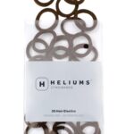 Heliums Small Hair Ties – Brown – 1 Inch Seamless Mini Hair Ties No Damage, Ponytail Holders for Kids, Braids and Thin Hair – 30 Count